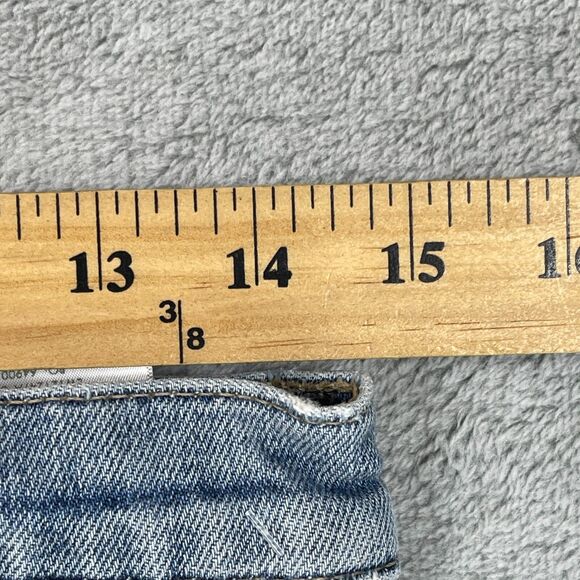 Etica Jeans Womens 29 Blue Scarlet Mid Rise Slim Fit Rock Pool Denim Distressed - Picture 12 of 15